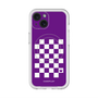 スリムプロテクションプレミアムケース with MagSafe［ Racing checkered flag Purple - レーシングチェッカーフラッグ パープル ］
