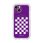 スリムプロテクションプレミアムケース with MagSafe［ Racing checkered flag Purple - レーシングチェッカーフラッグ パープル ］