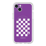 スリムプロテクションプレミアムケース with MagSafe［ Racing checkered flag Purple - レーシングチェッカーフラッグ パープル ］