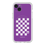 スリムプロテクションプレミアムケース with MagSafe［ Racing checkered flag Purple - レーシングチェッカーフラッグ パープル ］