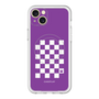 スリムプロテクションプレミアムケース with MagSafe［ Racing checkered flag Purple - レーシングチェッカーフラッグ パープル ］
