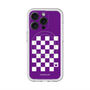 スリムプロテクションプレミアムケース with MagSafe［ Racing checkered flag Purple - レーシングチェッカーフラッグ パープル ］