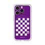 スリムプロテクションプレミアムケース with MagSafe［ Racing checkered flag Purple - レーシングチェッカーフラッグ パープル ］