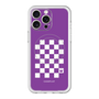 スリムプロテクションプレミアムケース with MagSafe［ Racing checkered flag Purple - レーシングチェッカーフラッグ パープル ］