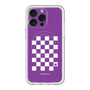 スリムプロテクションプレミアムケース with MagSafe［ Racing checkered flag Purple - レーシングチェッカーフラッグ パープル ］