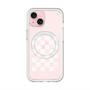 スリムプロテクションプレミアムケース with MagSafe［ Racing checkered flag White - レーシングチェッカーフラッグ ホワイト ］