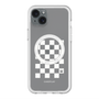 スリムプロテクションプレミアムケース with MagSafe［ Racing checkered flag White - レーシングチェッカーフラッグ ホワイト ］