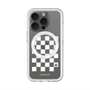 スリムプロテクションプレミアムケース with MagSafe［ Racing checkered flag White - レーシングチェッカーフラッグ ホワイト ］