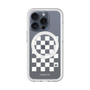 スリムプロテクションプレミアムケース with MagSafe［ Racing checkered flag White - レーシングチェッカーフラッグ ホワイト ］
