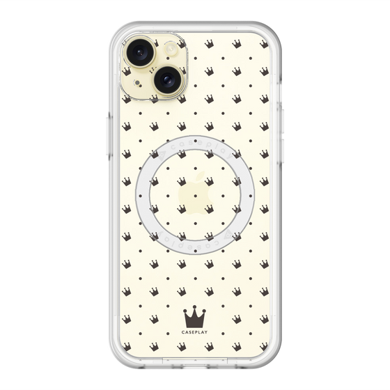 スリムプロテクションプレミアムケース with MagSafe［ CASEPLAY Crown dots Black - ケースプレイ・クラウン・ドッツ ブラック ］