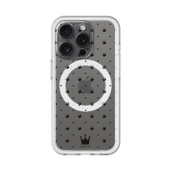 スリムプロテクションプレミアムケース with MagSafe［ Small Stripe - Red × Black ］