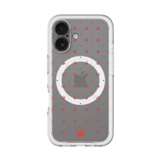 スリムプロテクションプレミアムケース with MagSafe［ CASEPLAY Crown dots Red - ケースプレイ・クラウン・ドッツ レッド ］