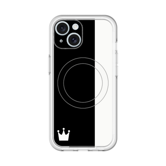 スリムプロテクションプレミアムケース with MagSafe［ CASEPLAY Bi-Colors Black & White - ケースプレイ・バイカラー ブラック＆ホワイト ］