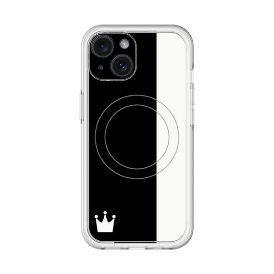 スリムプロテクションプレミアムケース with MagSafe［ CASEPLAY Bi-Colors Black & White - ケースプレイ・バイカラー ブラック＆ホワイト ］