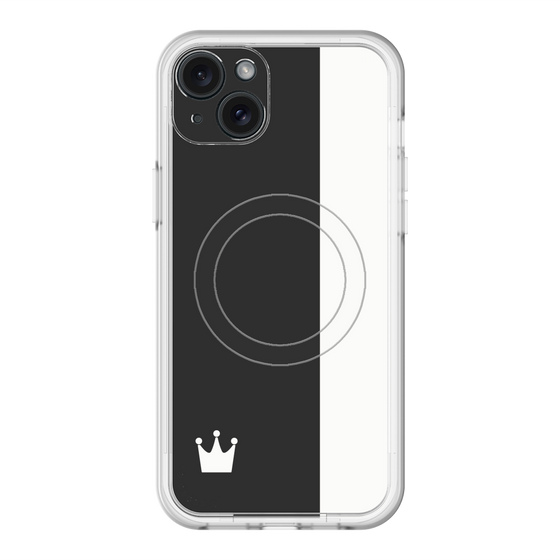 スリムプロテクションプレミアムケース with MagSafe［ CASEPLAY Bi-Colors Black & White - ケースプレイ・バイカラー ブラック＆ホワイト ］