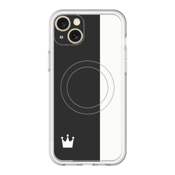スリムプロテクションプレミアムケース with MagSafe［ CASEPLAY Bi-Colors Black & White - ケースプレイ・バイカラー ブラック＆ホワイト ］