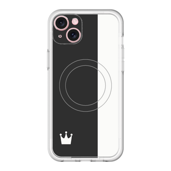 スリムプロテクションプレミアムケース with MagSafe［ CASEPLAY Bi-Colors Black & White - ケースプレイ・バイカラー ブラック＆ホワイト ］