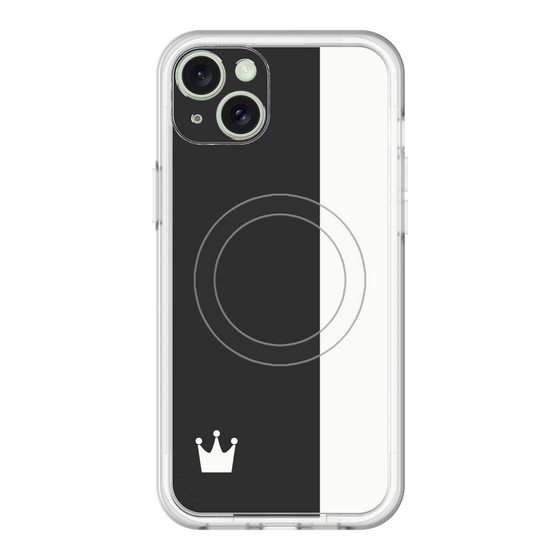 スリムプロテクションプレミアムケース with MagSafe［ CASEPLAY Bi-Colors Black & White - ケースプレイ・バイカラー ブラック＆ホワイト ］