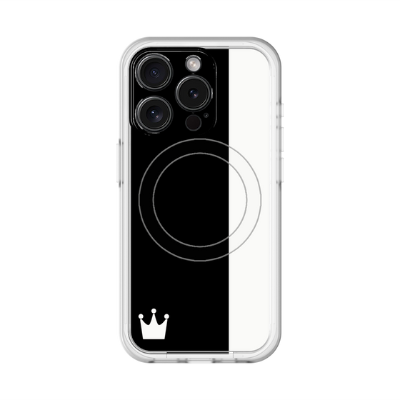 スリムプロテクションプレミアムケース with MagSafe［ CASEPLAY Bi-Colors Black & White - ケースプレイ・バイカラー ブラック＆ホワイト ］