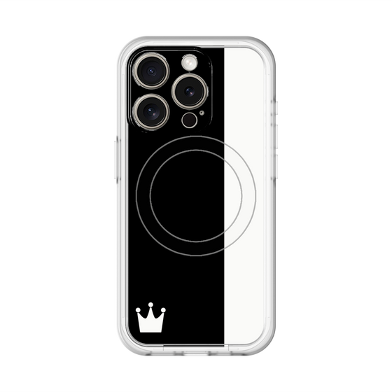 スリムプロテクションプレミアムケース with MagSafe［ CASEPLAY Bi-Colors Black & White - ケースプレイ・バイカラー ブラック＆ホワイト ］