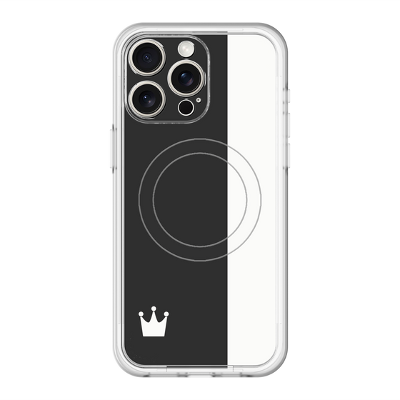 スリムプロテクションプレミアムケース with MagSafe［ CASEPLAY Bi-Colors Black & White - ケースプレイ・バイカラー ブラック＆ホワイト ］