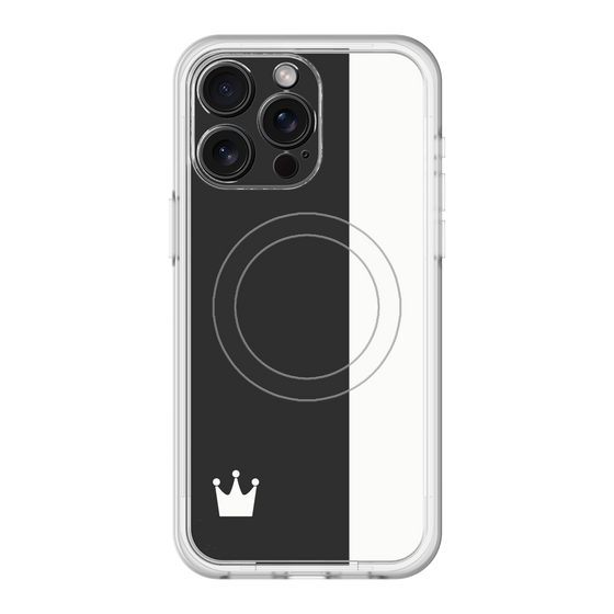 スリムプロテクションプレミアムケース with MagSafe［ CASEPLAY Bi-Colors Black & White - ケースプレイ・バイカラー ブラック＆ホワイト ］