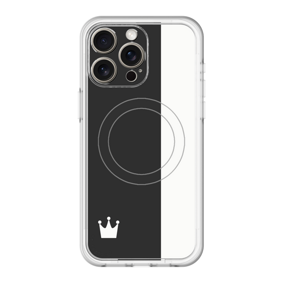 スリムプロテクションプレミアムケース with MagSafe［ CASEPLAY Bi-Colors Black & White - ケースプレイ・バイカラー ブラック＆ホワイト ］