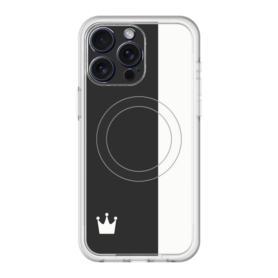 スリムプロテクションプレミアムケース with MagSafe［ CASEPLAY Bi-Colors Black & White - ケースプレイ・バイカラー ブラック＆ホワイト ］