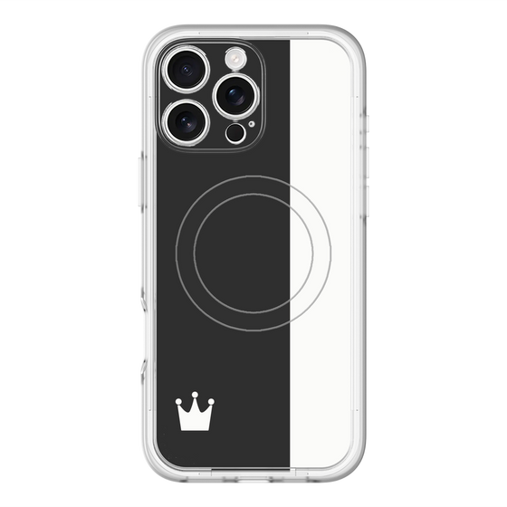 スリムプロテクションプレミアムケース with MagSafe［ CASEPLAY Bi-Colors Black & White - ケースプレイ・バイカラー ブラック＆ホワイト ］