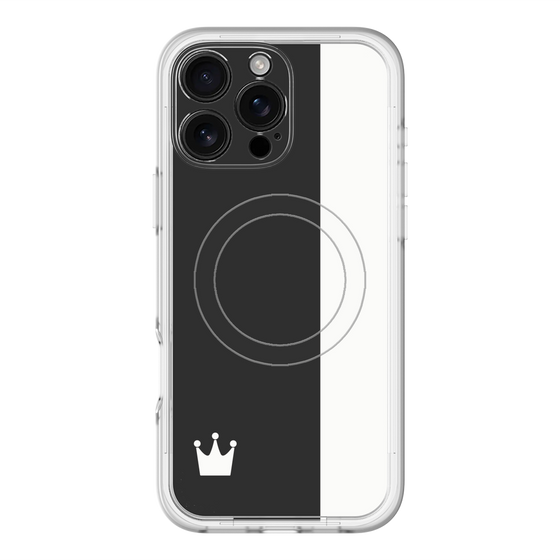 スリムプロテクションプレミアムケース with MagSafe［ CASEPLAY Bi-Colors Black & White - ケースプレイ・バイカラー ブラック＆ホワイト ］