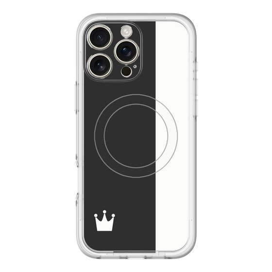 スリムプロテクションプレミアムケース with MagSafe［ CASEPLAY Bi-Colors Black & White - ケースプレイ・バイカラー ブラック＆ホワイト ］