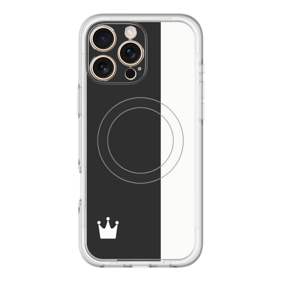 スリムプロテクションプレミアムケース with MagSafe［ CASEPLAY Bi-Colors Black & White - ケースプレイ・バイカラー ブラック＆ホワイト ］
