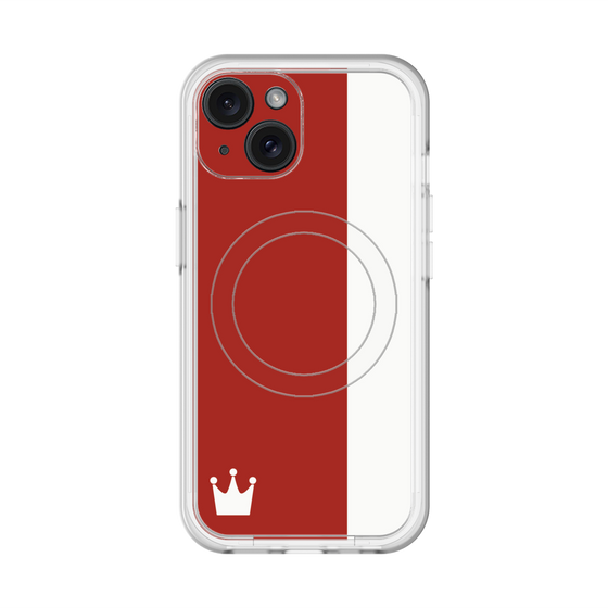 スリムプロテクションプレミアムケース with MagSafe［ CASEPLAY Bi-Colors Red & White - ケースプレイ・バイカラー レッド＆ホワイト ］
