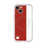 スリムプロテクションプレミアムケース with MagSafe［ CASEPLAY Bi-Colors Red & White - ケースプレイ・バイカラー レッド＆ホワイト ］