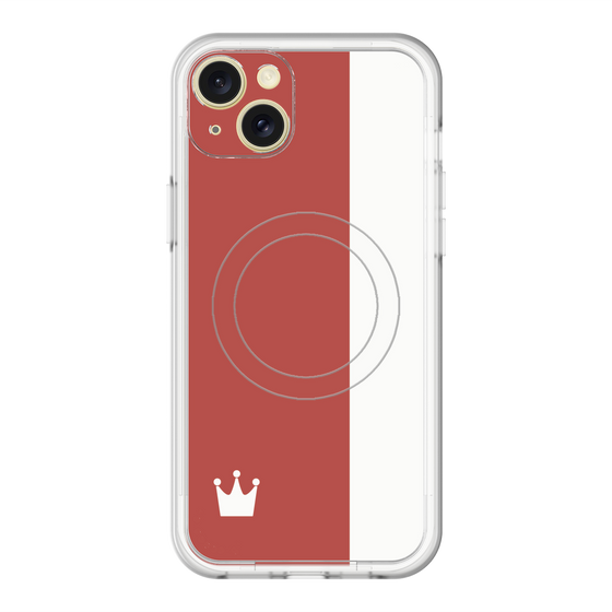 スリムプロテクションプレミアムケース with MagSafe［ CASEPLAY Bi-Colors Red & White - ケースプレイ・バイカラー レッド＆ホワイト ］