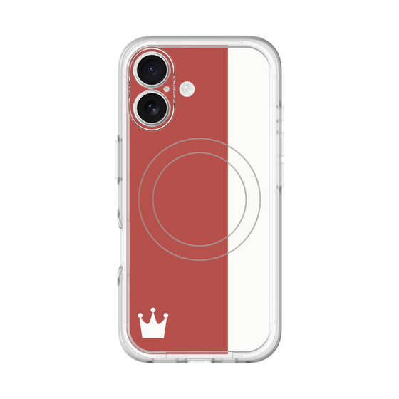 スリムプロテクションプレミアムケース with MagSafe［ CASEPLAY Bi-Colors Red & White - ケースプレイ・バイカラー レッド＆ホワイト ］