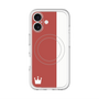 スリムプロテクションプレミアムケース with MagSafe［ CASEPLAY Bi-Colors Red & White - ケースプレイ・バイカラー レッド＆ホワイト ］