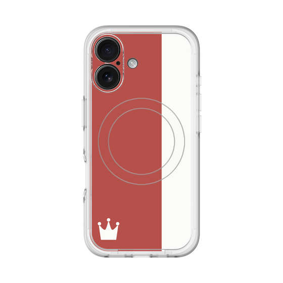 スリムプロテクションプレミアムケース with MagSafe［ CASEPLAY Bi-Colors Red & White - ケースプレイ・バイカラー レッド＆ホワイト ］