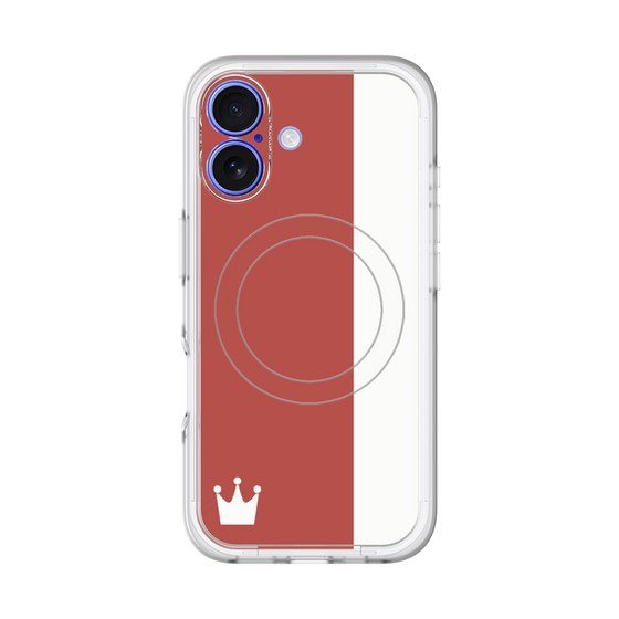 スリムプロテクションプレミアムケース with MagSafe［ CASEPLAY Bi-Colors Red & White - ケースプレイ・バイカラー レッド＆ホワイト ］