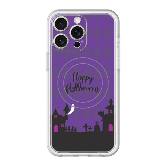 スリムプロテクションプレミアムケース with MagSafe［ Halloween World - Purple ］