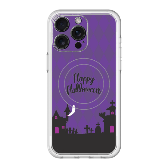 スリムプロテクションプレミアムケース with MagSafe［ Halloween World - Purple ］