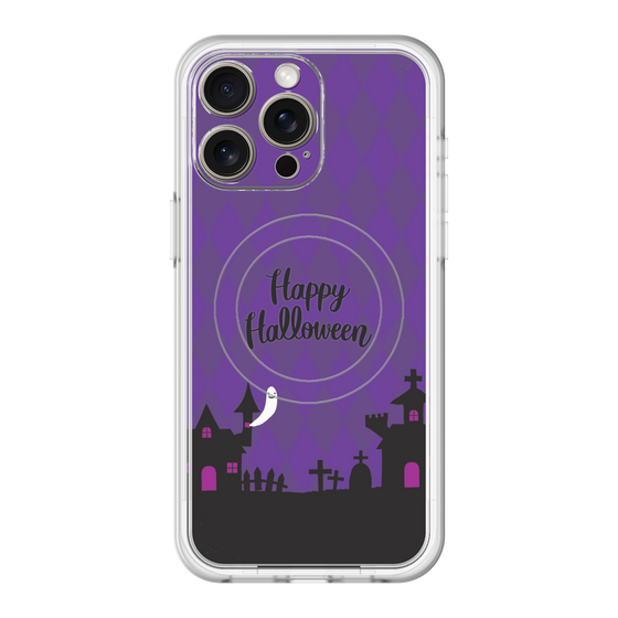 スリムプロテクションプレミアムケース with MagSafe［ Halloween World - Purple ］