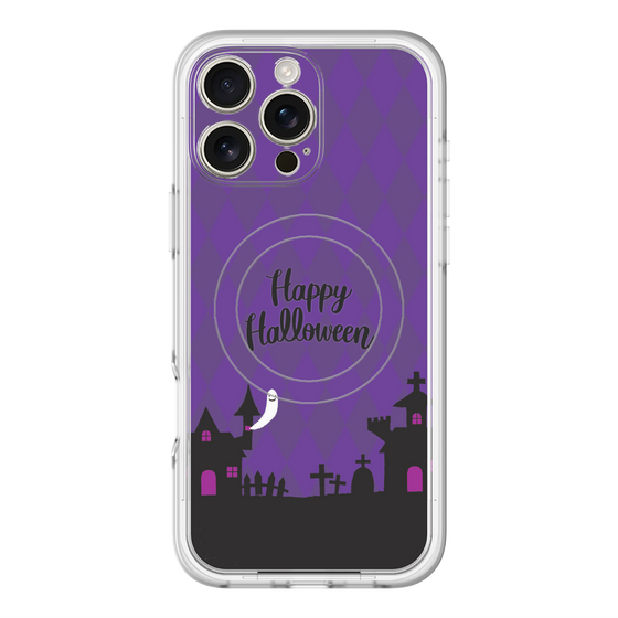スリムプロテクションプレミアムケース with MagSafe［ Halloween World - Purple ］