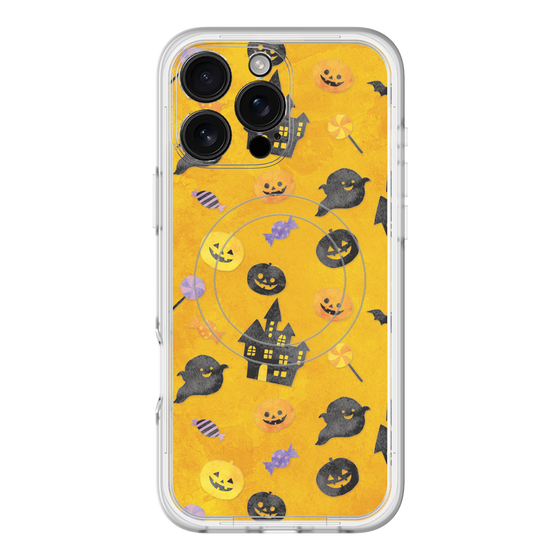 スリムプロテクションプレミアムケース with MagSafe［ Halloween Party - Orange ］