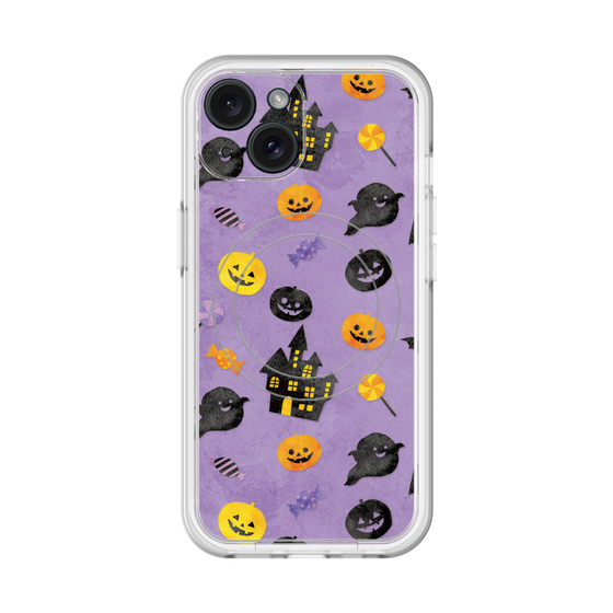 スリムプロテクションプレミアムケース with MagSafe［ Halloween Party - Purple ］