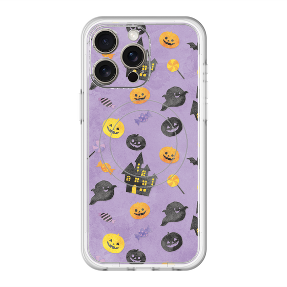 スリムプロテクションプレミアムケース with MagSafe［ Halloween Party - Purple ］