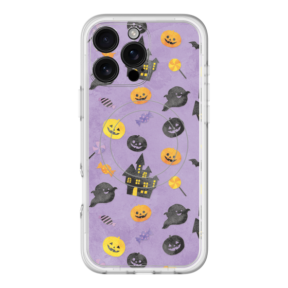 スリムプロテクションプレミアムケース with MagSafe［ Halloween Party - Purple ］