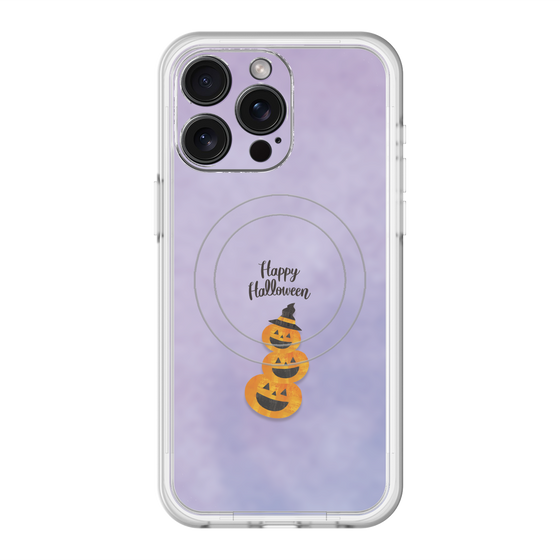 スリムプロテクションプレミアムケース with MagSafe［ Happy Halloween - Pumpkin ］