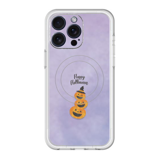 スリムプロテクションプレミアムケース with MagSafe［ Happy Halloween - Pumpkin ］