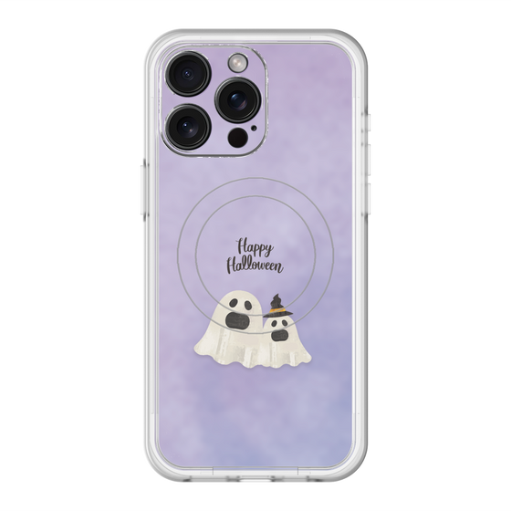 スリムプロテクションプレミアムケース with MagSafe［ Happy Halloween - Ghost ］